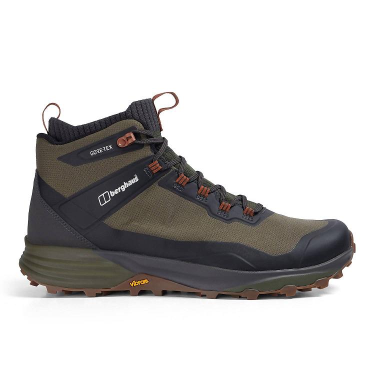 Pánska Turistické Topánky Berghaus Gore Tex VC22 Mid Zelene Hnede Slovensko 4730IKLDJ